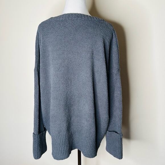 Anrabess Gray Plush Oversized Crewneck Sweater - Picture 6 of 6